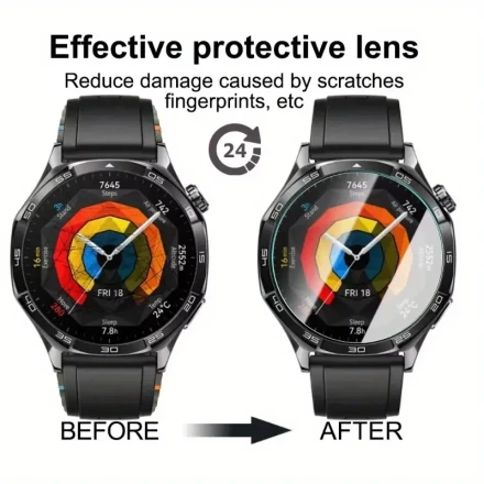 3pcs HD Smart Watch Tempered Glass Screen Protector for Huawei Watch GT5 Pro / GT5 / GT4 / GT3 / GT3 Pro / GT2 / 42mm / 46mm / 41mm / 43mm Etc