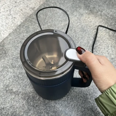 220V European Standard Grinder, Crusher, Coffee Bean Grinder, Small Household Wall Breaker for Grains, Portable Coffee Powder Grinder, Electric Grinder, Stainless Steel Blade Bean Grinder, Small Multifunctional Coffee Bean And Grain Spice Crusher, Hallowe