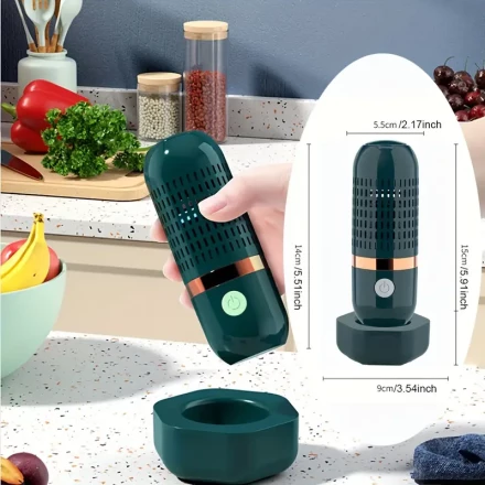 USB Rechargeable Fruit & Vegetable Cleaner - Wireless Food Purifier for Washing Produce, Rice, Meat & Tableware