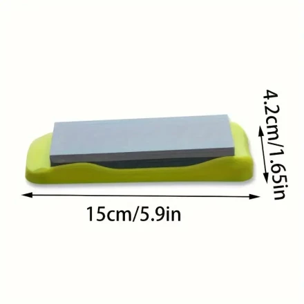 Premium Double-Sided Whetstone Sharpener: High Hardness, Anti-Slip Base for Safe & Easy Sharpening - Ideal for Home Kitchen and Food Truck Use