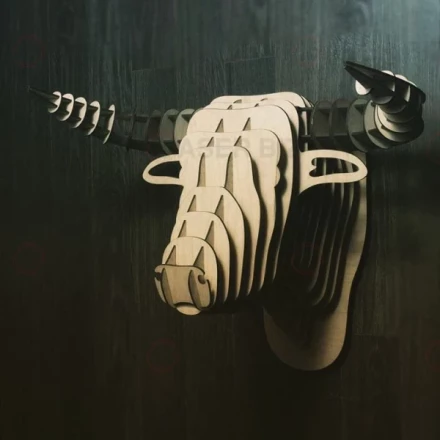 3D Bull Wall Art