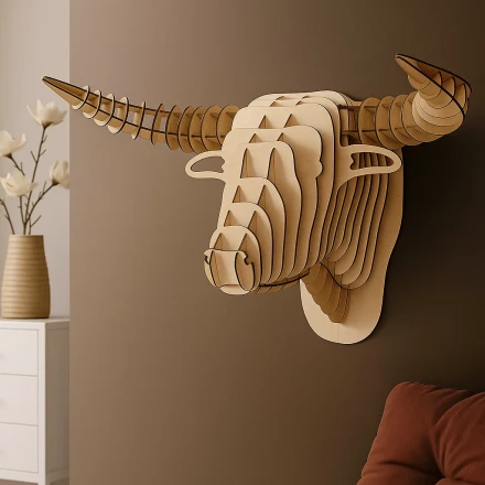 3D Bull Wall Art