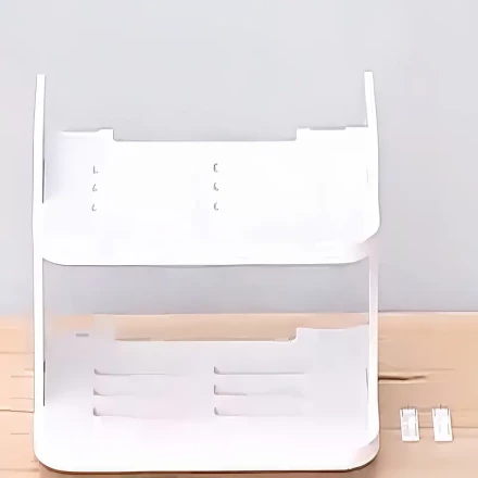 1 One Space-Saving Wall Mount, Pp Material, Router and TV Set-Top Box Storage Rack without Drilling, Practical Storage Solution D-A018