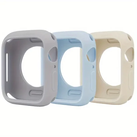 3pcs Soft TPU Watch Case Compatible With Apple watch 38mm 40mm 42mm 44mm 41mm 45mm 46mm Candy Colorful Protective Cover Fit for Series 10 9 8 7 6 5 4 3 SE 2 1 no screen film