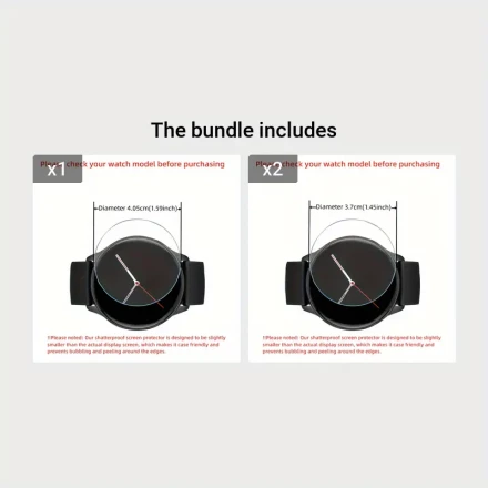3-Pack Ultra-Thin 9H Hardness Tempered Glass Screen Protectors for Galaxy Watch 7 (2024) - 40/44/47mm, High Definition, Scratch Resistant, Bubble-Free Installation, Glossy Finish & Water-Resistant