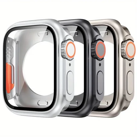 3pcs Premium for iWatch Protector Cases - Shockproof, Scratch-Resistant & Ultra-Clear Design for Series S10/9/8/7/6/5/4, SE 2, 46mm, 42mm, 45mm, 41mm, 44mm, 40mm - Black