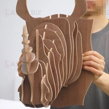 3D Rhino Wall Art