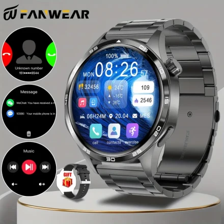 2025 New Smart Watch For Men,Watch GT 5pro,1.53-inch HD Screen, Wireless Call, NFC, Outdoor Sports Smartwatch With Voice Assistant, GPS Trajectory, Compass, Pedometer, Altitude, Suitable For Android/IPhone