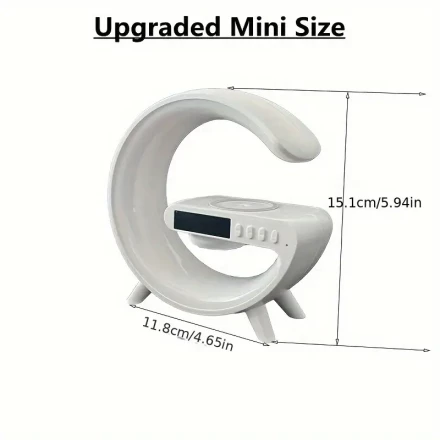 G6 Multifunction Wireless Charger Stand with RGB Lights, Display Alarm Clock Settings, ABS Material, Decorative Lights for Bedroom Living Room