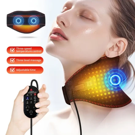 A Usb-Powered Heating Neck Pad, a Neck Heating Massager, Suitable for Home And Outdoor Use, with Three Heating Levels, Unisex, And Not.