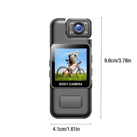 1pc 1080P FHD Wearable Action Camera, 1000Mah Rechargeable Battery, Night Vision, 180° Wide Angle, Clip Design, USB Charging, Suitable for Tablet, ABS Material, Suitable for Sports, Cycling, Outdoor, Work And Everyday Use