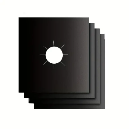 4-Pack Heat-Resistant Gas Stove Protector Mats, Oil-Proof Teflon Stove Top Covers, Easy Clean Kitchen Appliance Shield
