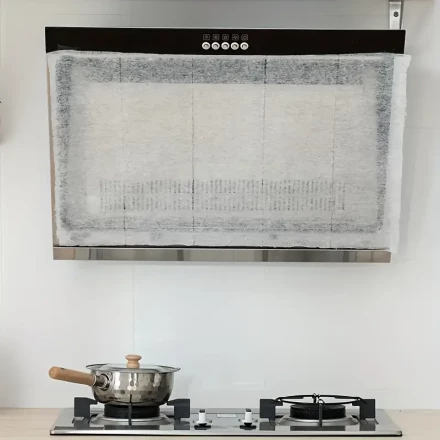 New 12/24pcs Kitchen Range Hood Oil-Proof Cover, Oil-Absorbing Film Oil-Absorbing Paper Filter Mesh, Disposable Side Oil