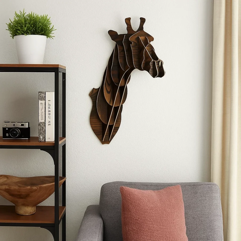 3D Giraffe Wall Art