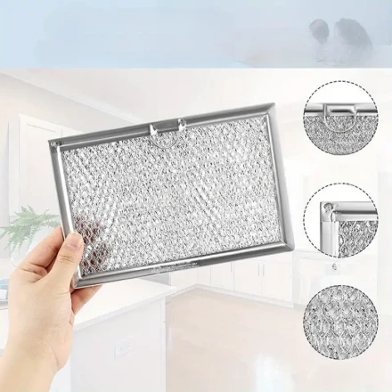 Compatible with Frigi-Daire Microwave Model 5304464105 WB06X10608 Multi-Layer Metal Filter.