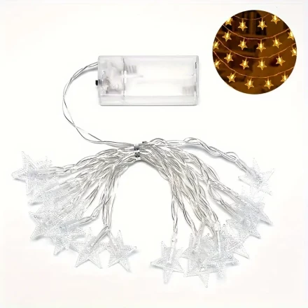 Shenzhi Tech LED String Lights, 300cm/118inch Star Christmas Decoration Night Lights for Home Bedroom New Year Christmas Party Decor