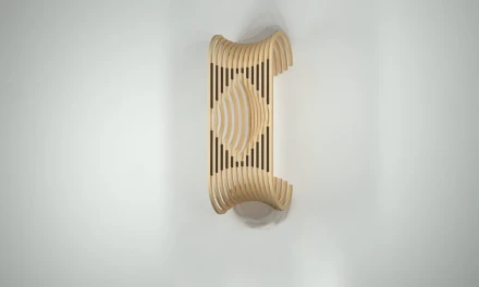 Designer bench with a cutout