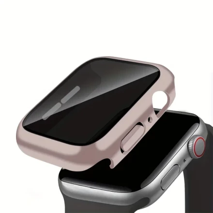 1pc Apple Watch Privacy Case with Anti-Peeping Tempered Glass Screen Protector, Hard PC Bumper Cover for 42mm 46mm 40mm 44mm 41mm 45mm - Compatible with Series SE to 10, Lightweight & Durable Design, Smartwatch Accessory | Sleek Watch Case | Durable Pc Ca