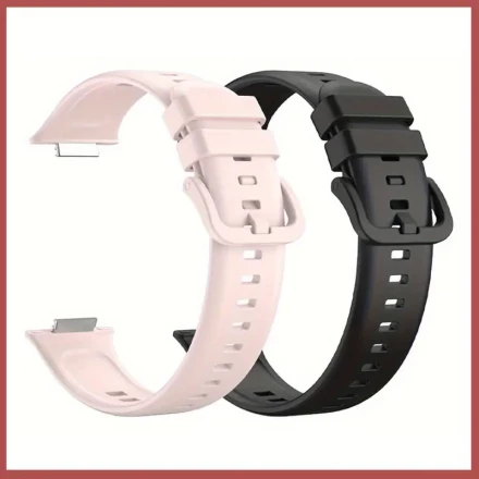 2pcs of Stylish Silicone Watch Bands, Soft Sports Wrist Straps, Suitable for Huawei Watch Fit 2, Smart Watch Bands, Available in Multiple Colors, Ideal Gift for Boyfriends/Girlfriends/Family.