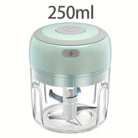 USB Rechargeable Mini Food Chopper, Portable Electric Vegetable Dicer, 250ml Capacity, Wireless Food Processor, with One-Touch Operation, for Garlic, Fruits, Onions, and More