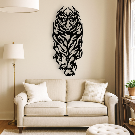 Wall Art with a Stalking Tiger