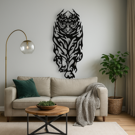 Wall Art with a Stalking Tiger