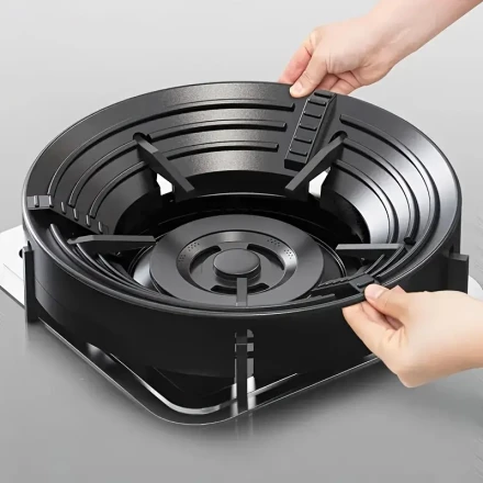 1pc Windproof Gas Stove Cover, Kitchen Energy-Saving Anti-Slip Stand, Flame Concentrator Accessory for Home Gas Range