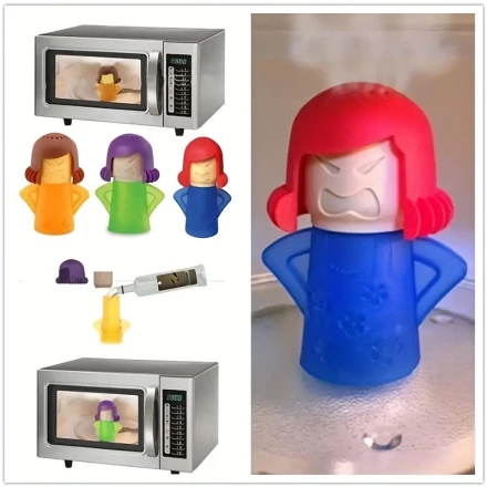 1pc Angry Mama Oven Steam Microwave Cleaner, Fridge Efrigerator Absorbs Odors Easily Cleans Appliances For Kitchen Refrigerator Cleaning Useful Household For Kitchen Cleaning Tools Oil Kitchen Cleaning Helper for commercial cleaning services/shops