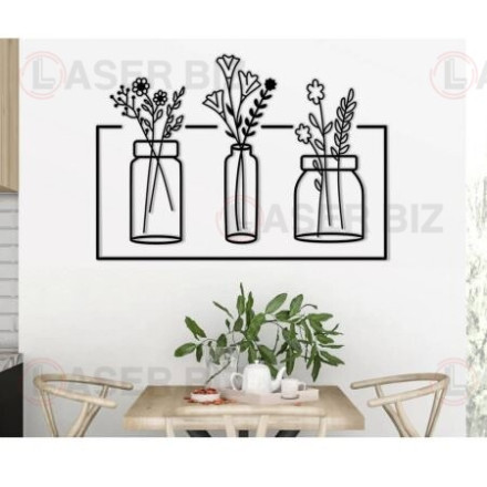 Wall Art with a Flowers and Vases