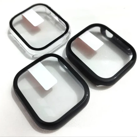 3pcs Pack - Suitable for Apple Watch Series 10 Watch Protective Case, Apple Watch Integrated Case, Apple Watch 46mm Watch Case Film Integrated, Apple Watch Film Tempered Film PC Protective Case, Apple Watch 10th Generation Tempered Film + PC Integrated Pr