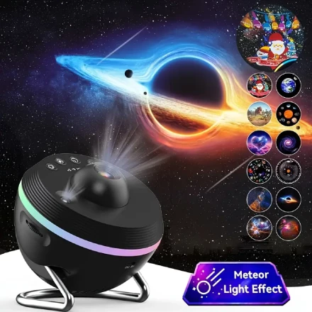 1pc 13 in 1 Galaxy Light Aurora Projector for Bedroom, 4K HD Dynamic Projection Star Night Lamp, Rotation Space Ball with Timer, RGB Christmas Fairy Lights Mood Lighting, for Home Theater Gaming Room Ceiling Decor Aesthetic Birthday Wedding Party Gifts
