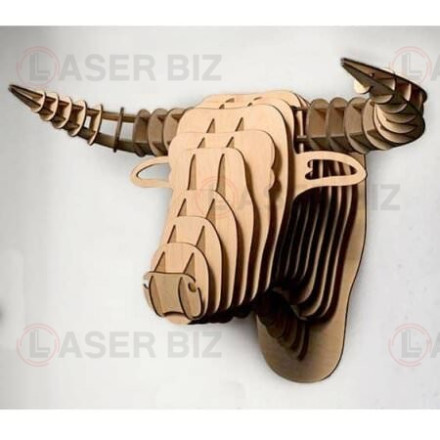 3D Bull Wall Art