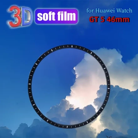 for Huawei Watch GT 5 46mm Screen Protector, 3D Curved Tempered Glass, Scratch-Resistant, Ultra-Thin, Easy Installation, No Battery Needed - Smartwatch Accessory