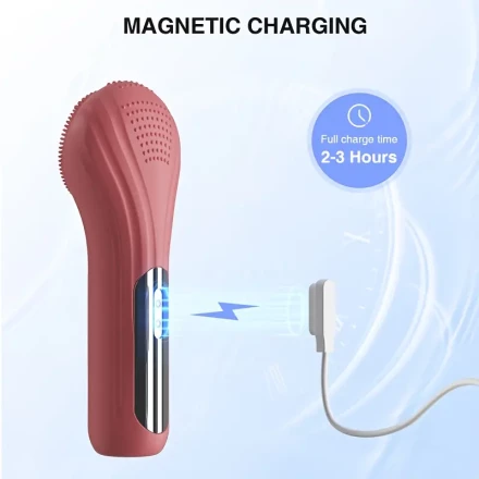 USB Rechargeable Silicone Facial Cleansing Brush - Deep Clean & Massage, Soft Bristles for Men & Women