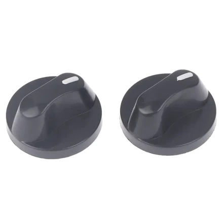 1 Pair Gas Stove Ignition Knob - 8mm Plastic Replacement for Cooktops, Black Matte Finish, Durable & Easy-to-Install Burner Control Knobs, Gas Stove Accessories | Modern Knobs | Durable Plastic