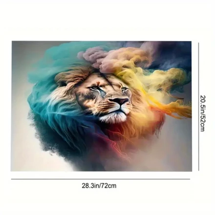 A Wild Animal Art Gas Stove Protector - High Temperature Resistant And Scratch-Proof, Featuring a Vibrant Lion Design, Easy to Clean, Adding a Touch of Wildness And Artistry to Your Kitchen.