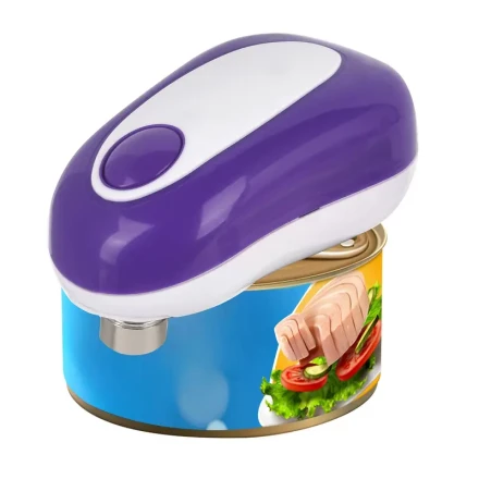 1pc TEMMYS Automatic Electric Can Opener, Battery-Powered Jar Opener, High Power Safety Gadget, Easy to Use for Kitchen Can Openers, Plastic Material, Operating Voltage ≤36V (Battery Not Included) for Winter