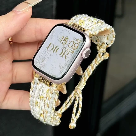 Autumn Apple Watch Band with Buckle for Apple Watch Series 1, 2, 3, 4, 5, 6, 7, 8, 9, 10, Ultra, SE - Buckle Material: Aluminum Alloy, Battery Properties: Without Battery, Material: Synthetic-Leather