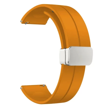 Suitable for 20/22mm magnetic folding buckle strap for Samsung watch5/4/3 Huawei GT3/2Pro silicone strap