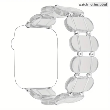 Elastic Band with Beads for Apple Watch Iwatch Series 9/8/7/6/5/4/3/2/1 in Sizes 38/40/41/42/44/45Mm.