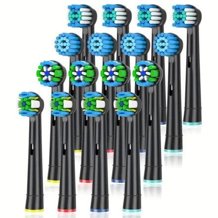 16Pcs Toothbrush Replacement Heads Compatible Electric Toothbrush, Replacement Toothbrush Heads Fit Vitality Pro Smart Genius Teen Kids Series Electric Toothbrush  (White)