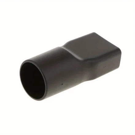 Vacuum Cleaner Adapter - 3.17cm Round to Square Nozzle Connector, Durable Plastic, Easy Install - Black