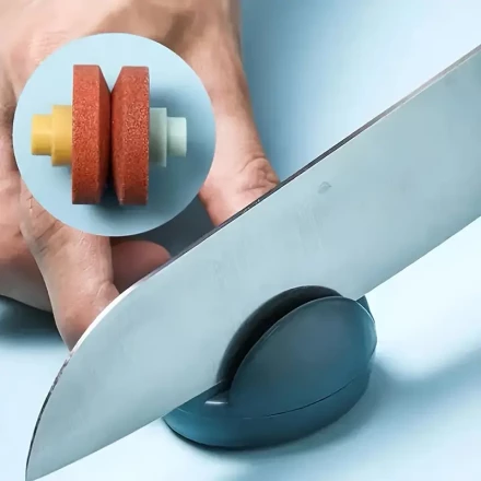 Manual Knife Sharpener with Random Creative Frog Design - Quick Sharpening Tool for Home Kitchen, Non-Electric Uncharged, No Battery Needed, Easy to Use Kitchen Knife Sharpening Stone