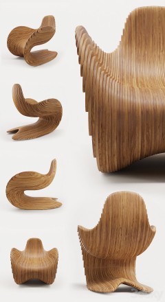 Chair with a streamlined shape