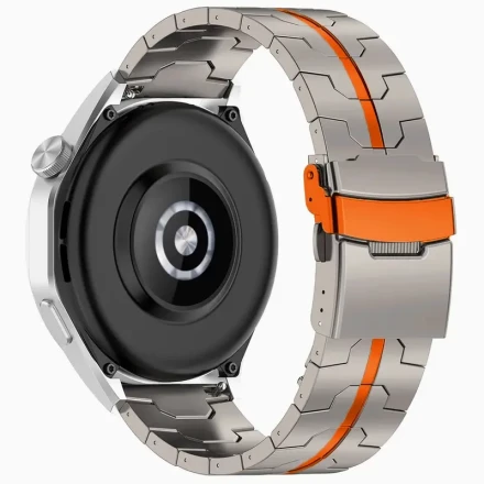 22mm Titanium Metal Strap for Huawei Watch GT5 46mm, GT4/GT3Pro 46mm, Amazfit T-REX 3, GTR 47mm - Durable Ultimate Band