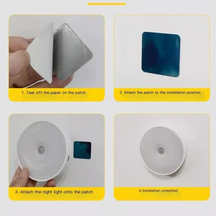 3pcs Magnetic Induction LED Night Lights, Touch Control Adjustable Brightness, Warm & Cool White, USB Rechargeable, Wall Mount, Infrared Sensor, for Bedroom, Stairs, Closet, Indoor Use, Bedroom Night Lights|Minimalist Lighting|Magnetic Installation