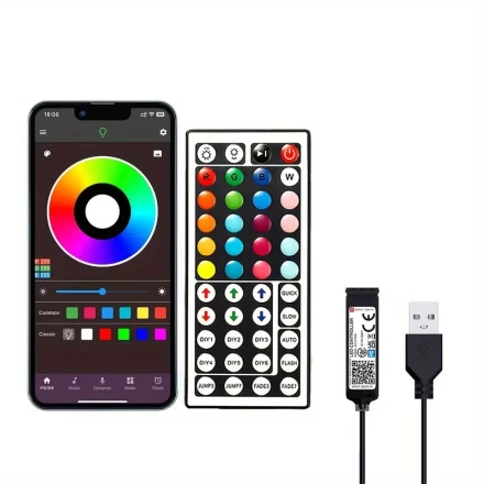 Smart Remote For Led Lights, IR Remote Controller Kit, USB LED Controller, 3key, 24key, 44 Key RGB LED Strip Light Remote Controller Wireless Dimmer IR Remote Control, For SMD 5050 3528 2835 RGB LED Light Strip Eid Al-Adha Mubarak
