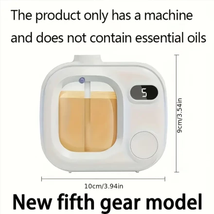 Smart Aroma Diffuser with 5-Speed Adjustable Timer, Rechargeable 500mAh Battery, USB Charging, Fragrance-Free Operation for Essential Oils/Perfumes, Ideal for Office, Bedroom, Bathroom - Long-Lasting Home Fragrance Device, Portable Air Freshener - Perfect