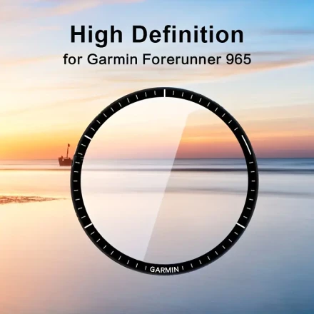 3-Pack TPU Screen Protectors for Garmin Forerunner 965, Glossy, Water-Resistant, Full Coverage, Scratch Prevention, High Transparency, High Definition Display Guard