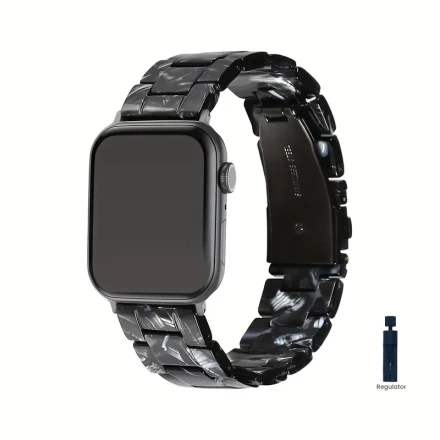 Chic Marble Pattern Resin Band for Apple Watch Series 1-10 & SE - Lightweight, Waterproof ABS Replacement Strap, Fits 38mm/40mm/41mm/42mm/49mm/46mm/45mm/44mm/42mm Models, Versatile Watchband|Modern Watch Enhancement|Abs Resin Band, Apple Watch Accessories
